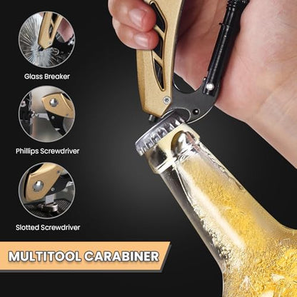 FUNBRO Multitool knife, Gift for Men (Gold)