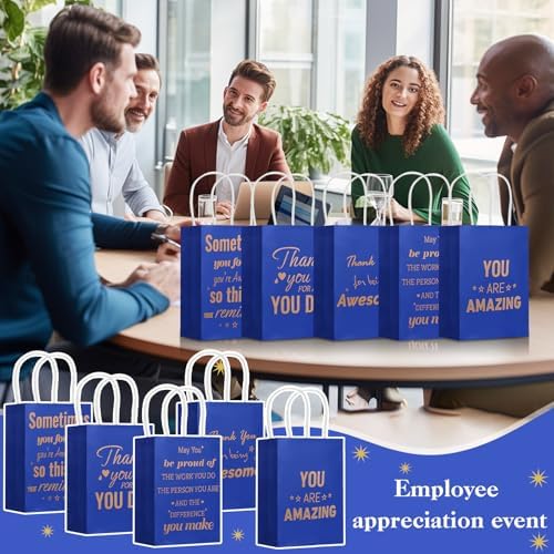 Addblu 50 Pack Employee Appreciation Thank You Gift Bags Bulk with