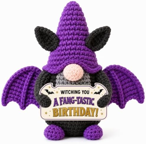 Halloween Birthday Gifts for Women Boo Basket Stuffer Crochet Bat
