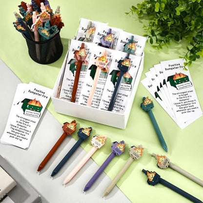 Sayglossy 30 Sets Dumpster Fire Pens Gift Desk Accessories Funny Work
