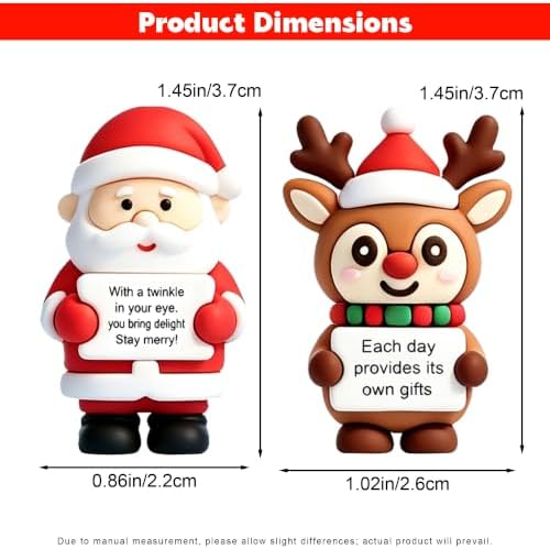 10Pcs Mini Christmas Figurines Positive Encouraging Gifts for
