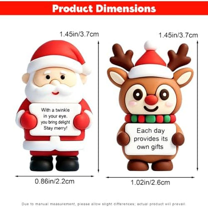 10Pcs Mini Christmas Figurines Positive Encouraging Gifts for