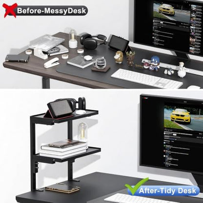 Spacrea 2 Tier Clamp on Desk Shelf
