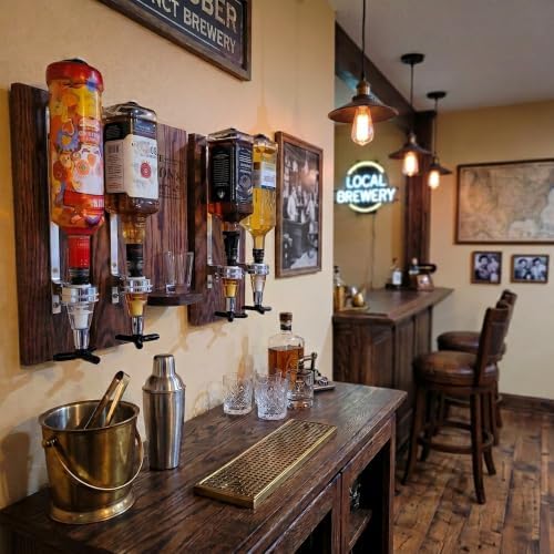 Personalized Wall Mounted Whiskey Dispenser for Home Bar