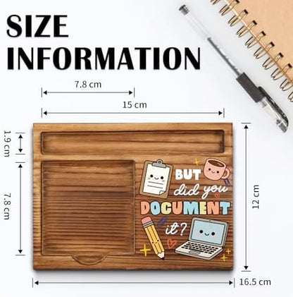 Funny Wooden Sticky Note Holder - But Did You Document It Funny Office