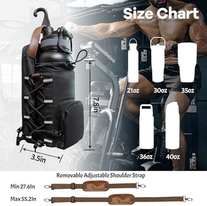 Magnetic Gym Bag for Men and Women, Magnetic Water Bottle Holder for