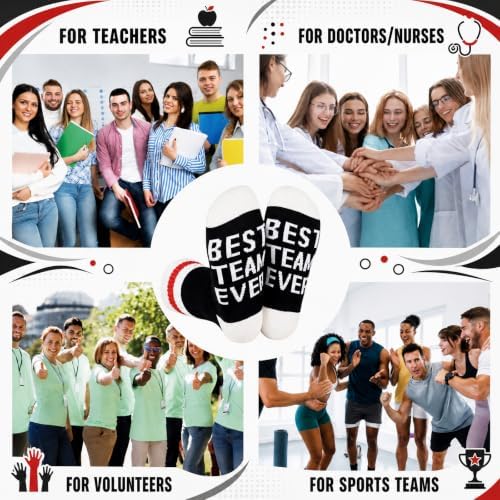 Glitopper 24 Pairs Best Team Ever Gifts Socks Bulk