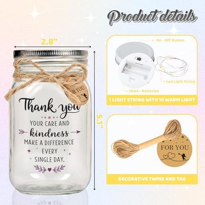 Thank You Gifts for Women, Appreciation Gifts for Women, Mason Jar