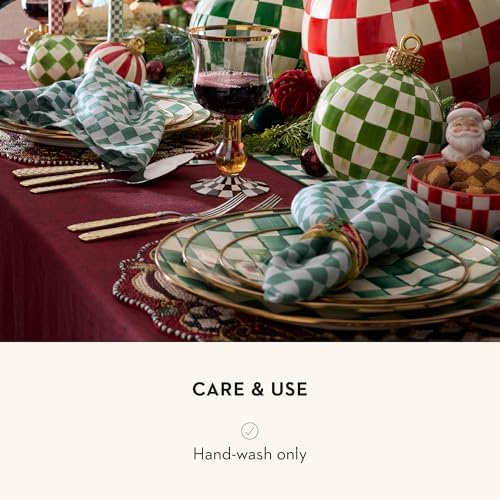 MACKENZIE-CHILDS Set of 4 Polyresin Napkin Rings, Cute Napkin-Holder
