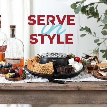 Kusini 2 in 1 Electric Fondue Set & Smores Maker Tabletop Indoor Kit