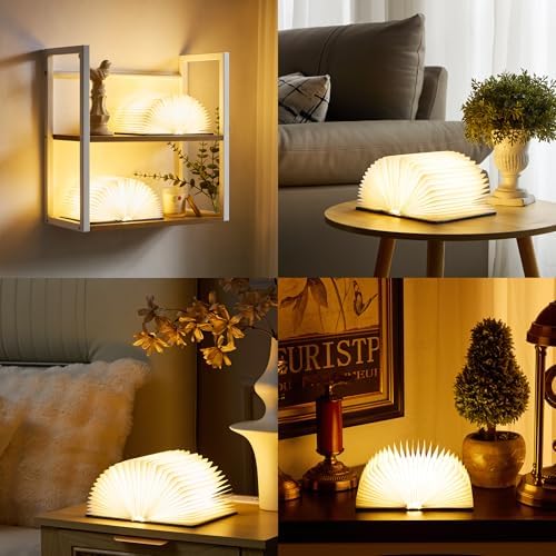Uniwolk Book Lovers Gifts BookLamp - 5 Color Lights, 1200mah Battery