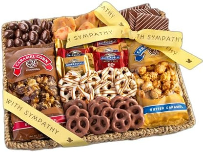 A Gift Inside Sympathy Gift Basket, Chocolate Gift Basket with Gourmet