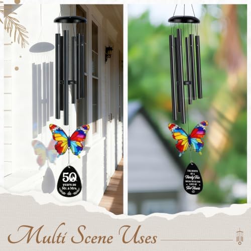 50th Anniversary Wind Chime Gifts, Happy 50th Wedding Jubilee Gifts