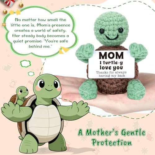 Christmas Birthday Gifts for Mom from Daughter Son, Mini Turtle Gifts