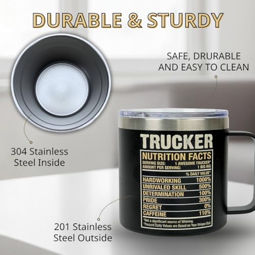 Fathers Day Gift For Truck Driver Dad Insulted Coffee Mug 14 Oz With