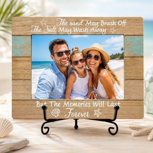 Beach Picture Frame 4x6 |Coastal Home Decor for Shelf Tabletop