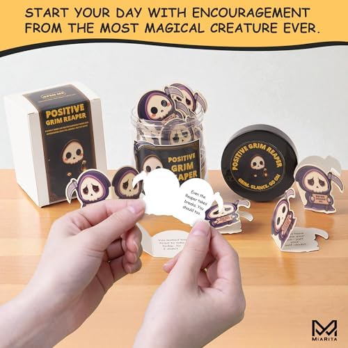 Positive Grim Reaper Jar - Emotional Support Grim Reaper- 60 Dark