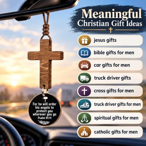 Christian Gifts for Men, Cross for Car Accessories for Men