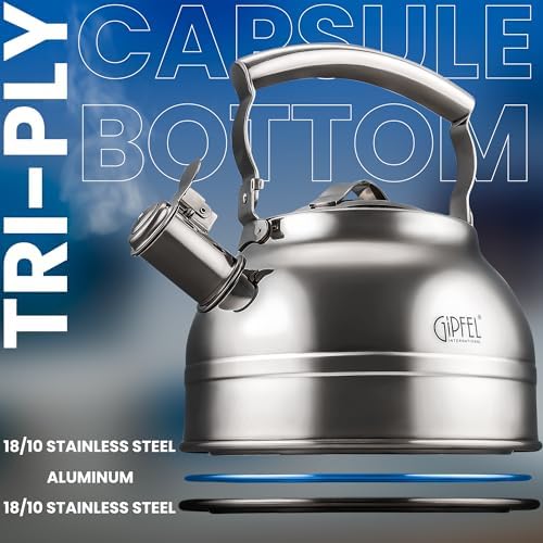 GIPFEL INTERNATIONAL Whistling Tea Kettle Stovetop - Food Grade