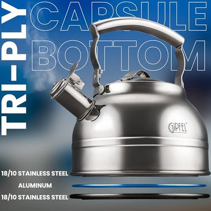 GIPFEL INTERNATIONAL Whistling Tea Kettle Stovetop - Food Grade