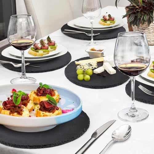 11 In Slate Cheese Boards, 4 PCS Natural Stone Charcuterie Platters