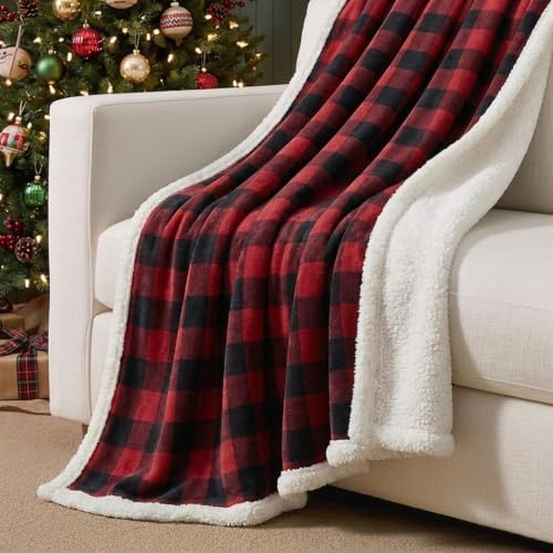 Eddie Bauer - Sherpa Reverse Throw Blanket for Bed or Couch, 50 x 60