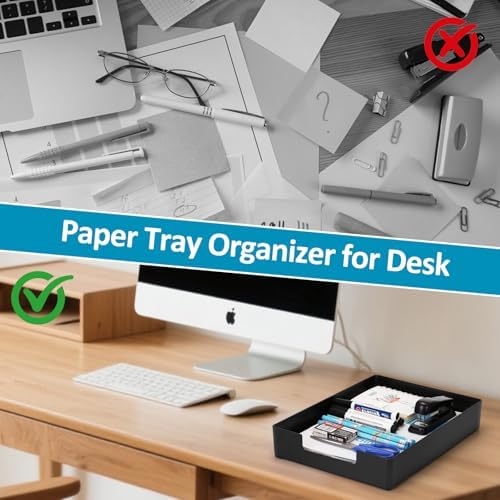 Letter Tray, Desk Organizer Tray, A4 Plastic Paper Tray Organizer for