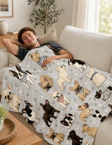 French Bulldog Gifts for Women Bulldog Owners Frenchie Dog Blanket