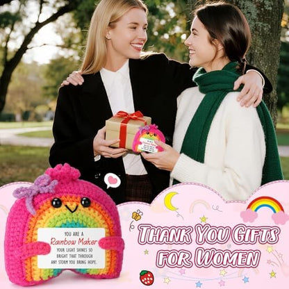 Teacher Appreciation Gifts, Thank You Gifts for Women Rainbow Crochet