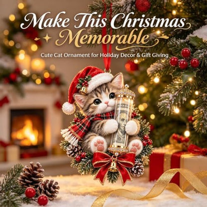 Christmas Cute Animal Cash Gift Ornament, Money Holder Hanging