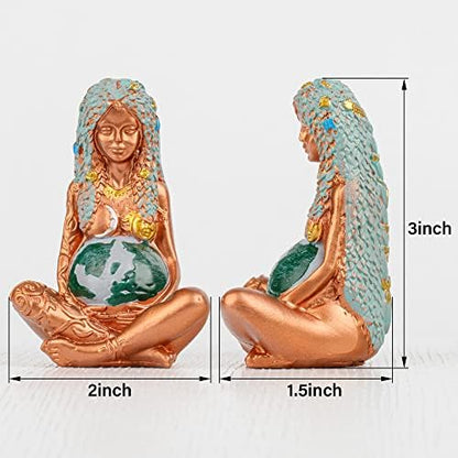 ZenBless 7 Chakra Healing Crystal Tree Ceramic Mother Earth Decor