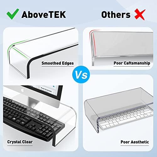 AboveTEK Acrylic Monitor Stand, Premium Large Monitor Riser 20 inch