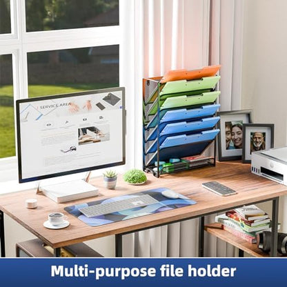 Simple Trending Wall File Organizer, Mesh 7-Tier Vertical Hanging File