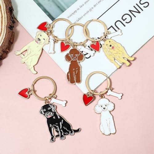 Cute Puppy Dog Keychain Golden Retriever Key Charm Keychain Pet Lover