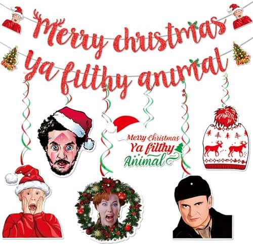 Merry Christmas Banner Home Alone Christmas Decorations