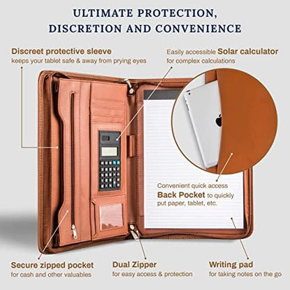 Cossini Premium Business Portfolio with Zipper – Padfolio - Superior