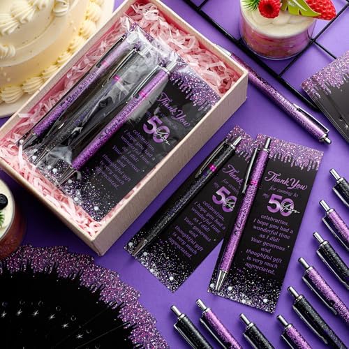 Sayglossy 30 Sets 50th Birthday Party Favors for Guests Pens with