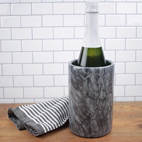 RSVP International Grey Marble Cooler, 4.5" x 7" | Use with Champagne