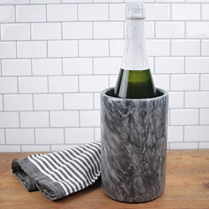 RSVP International Grey Marble Cooler, 4.5" x 7" | Use with Champagne