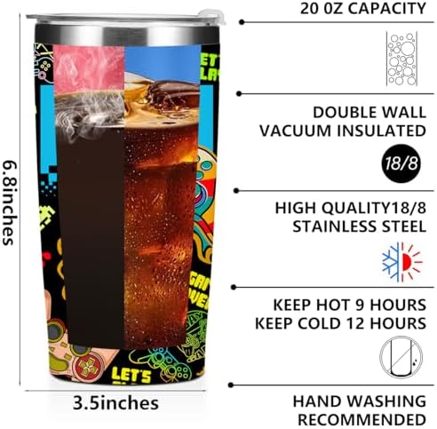 Gifts for Gamers Tumbler, Gamer Gifts for Men