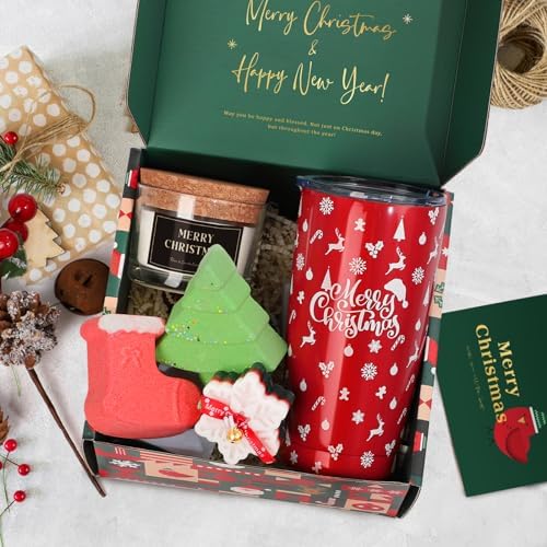Christmas Gifts for Women – Xmas Relaxing Spa Scented Candle Insulated