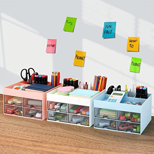 LETURE Desktop Organizer with Drawer, Accessories Stationary Organizer