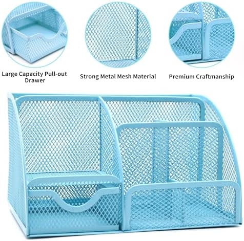 12 in 1 Blue Desk Organizers & Office Supplies Set for Office Home