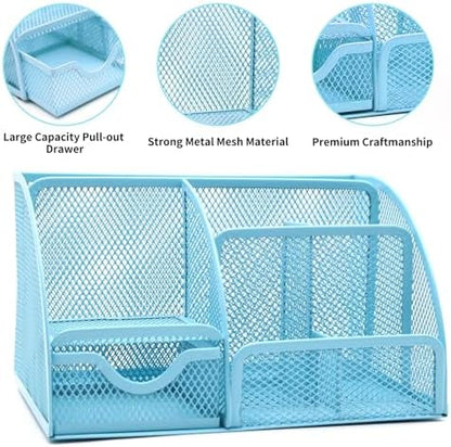 12 in 1 Blue Desk Organizers & Office Supplies Set for Office Home