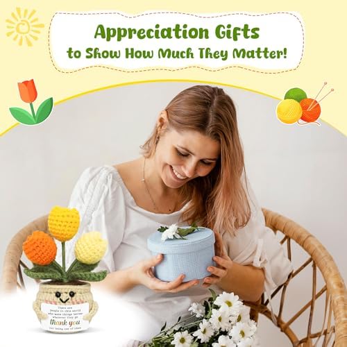 OASSIE Christmas Thank You Gifts for Women - Positive Crochet Tulip