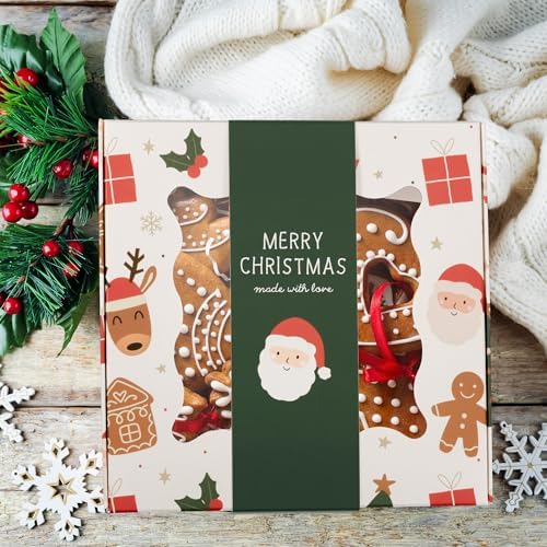 ZICOTO Beautiful Christmas Cookie Boxes Set Of 9 - Cute Containers to