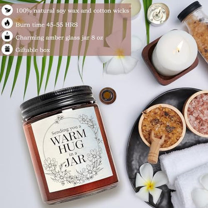 Sending Hug Gifts for Women Men - Warm Hug Candle - Relaxation Get
