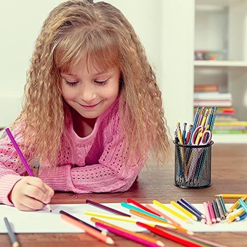 Amazon Basics Wire Mesh Pen Holder, Pencil Cup Desk Organizer for