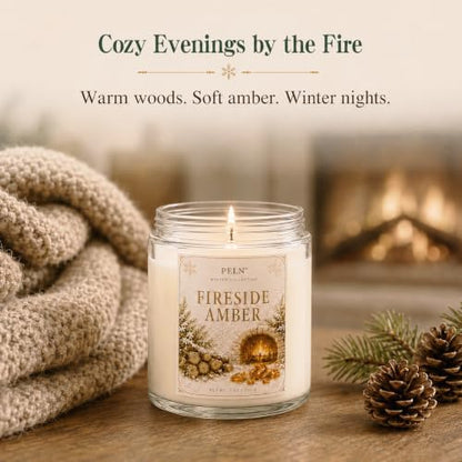 6-Pack Winter Candle Gift Set, 7 oz Soy Candles, Holiday Christmas