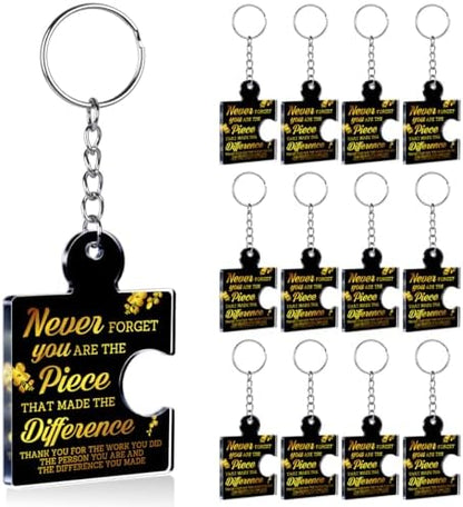Team Appreciation Gifts Bulk Thank You Keychains for Coworkers